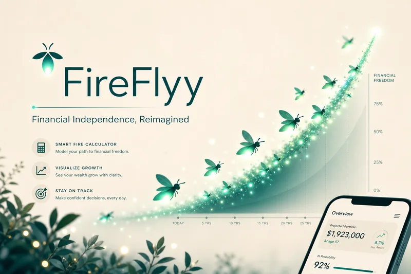 FireFlyy FIRE calculator displaying all five financial independence milestones — LeanFIRE to FatFIRE